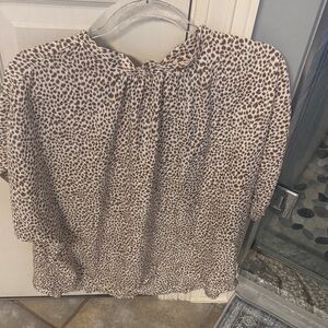 SHEIN Brown Leopard Print Blouse